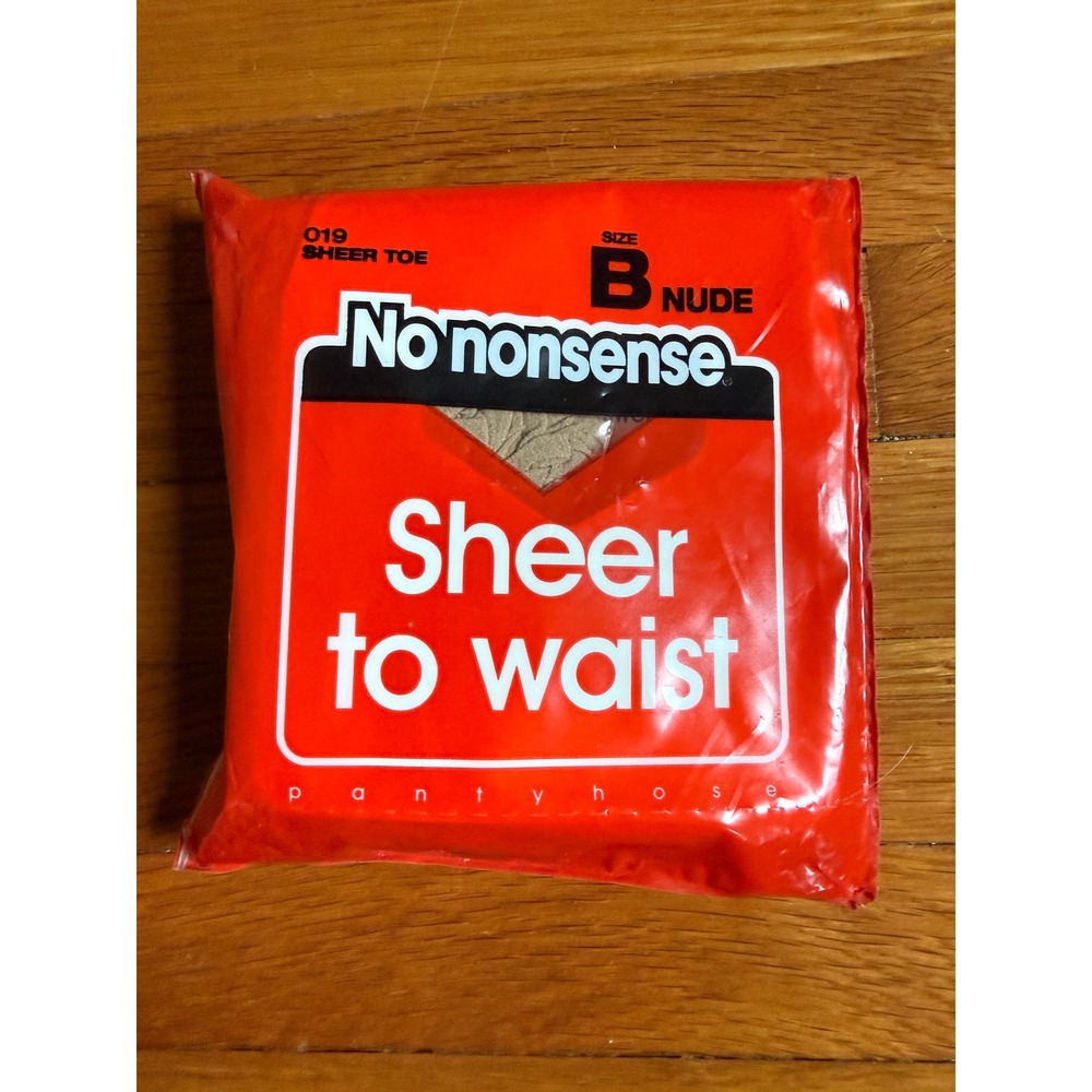 New Vintage No nonsense Sheer to Waist Pantyhose Size B Nude Sheer Toe Made USA